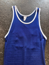 Vintage 70’s Blue Durene Varsity Jersey Tank | Xs/Sm