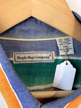 Vintage Bugle Boy Stripe Short Sleeve Button Up|XXL