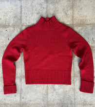 Vintage Ann Taylor Red Wool Knit Turtleneck Sweater|Xs/Small