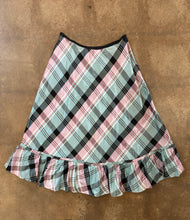 Vintage 70s Princess Pat Plaid Midi Skirt|26”