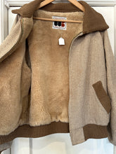 Vintage William Barry vintage houndstooth jacket with a sherpa lining