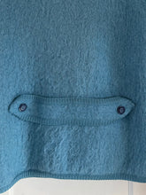 60’s Shaggy Blue Mohair Cardigan | Size Medium