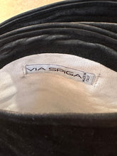 Vintage Via Spiga Black Woven Suede Leather Western Boots size 8.5