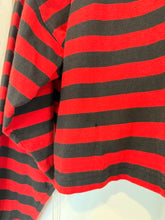 90’s BDP Red & Black Cotton Stripe Crop Long Sleeve | Medium