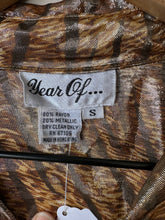 Vintage metallic gold tiger striped blouse