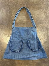 Vintage Ruffle Pocket Denim Purse