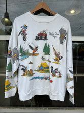 Vintage 80s/90s Skyline Drive Virginia All Over
Print Raccoon Sweatshirt|XL