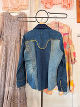 Vintage 70’s Handmade Denim Scrap Selvedge Studded Shirt | M/L