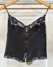 Y2K Victoria's Secret Silk Black Lace Trim Camisole|Small