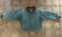 Vintage 90s Faded Sage Green Walls Blizzard-Pruf Canvas Bomber Jacket|XL