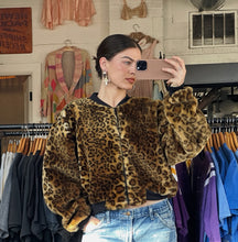 Vintage leopard print crop jacket