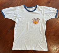 Vintage 1980s Kennedy Space Center Florida Space Shuttle Ringer Tee|XS