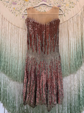1920’s Sequin Beaded Evening Flapper Dress | xs/sm