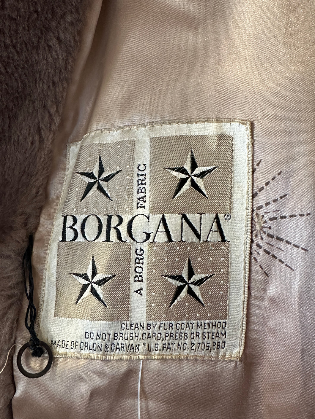 Vintage faux fur hooded trench coat