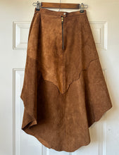 Vintage Phoenix suede skirt with beaded fridge belt- xs