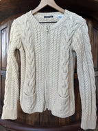 Vintage 90’s Harold’s Cable Knit Zip Cardigan|size small