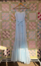 70’s Pale Blue Prairie Dress | M/L