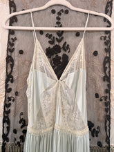 Antique 30’s Sea Foam Green Silk Slip Dress | Small
