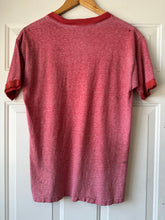 Vintage 70s Jack Mietz Fuel Service Red Ringer Distressed T-Shirt|Size S/M