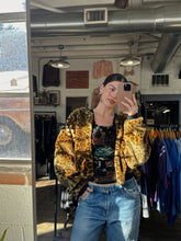 Vintage leopard print crop jacket