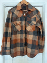 Vintage 70s Plaid Wool Blend Flannel Shirt|Medium