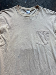 Vintage town craft tan blank pocket tee | XL