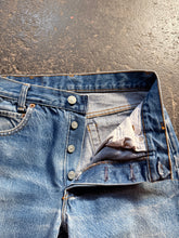 Vintage 80’s Levi’s 701 Button Fly Student Fit Faded Blue Jeans | tag size 30x36