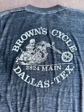 80’s Threadbare Harley Knuckle Head Brown’s Cycle Tee | Medium