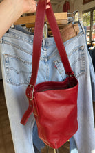 Vintage Coach Early 2000s Red Leather Bucket Bag