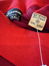 Vintage 50’s Damon Red Two Tone Stripe Wool cardigan | Medium