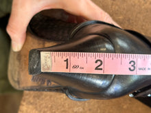 Vintage Via Spiga Black Woven Suede Leather Western Boots size 8.5