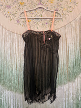 1920’s Black Silk Chiffon Step-In Romper | small