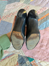 Vintage leather peep-toe star heels|8.5