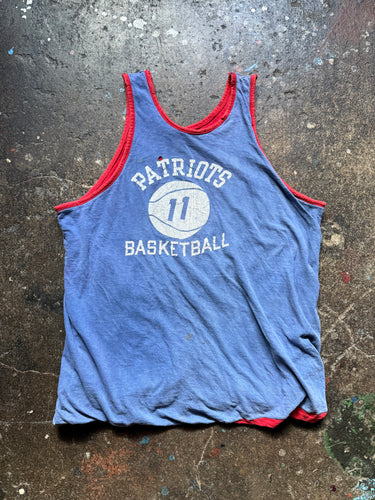 70’s champion blue bar reversible practice tank | medium
