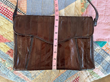 Vintage 80’s dark brown eel skin purse