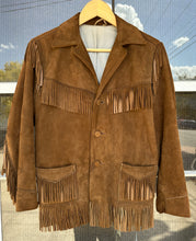 Vintage 1960s Jo-O-Kay Brown Suede Fringe Western Jacket|Medium