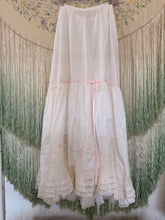 Antique Edwardian Layered lace embroidered petticoat skirt | xs