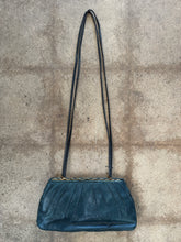 Vintage 80s Judith Leiber Reptile Purse in Deep Teal