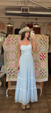 70’s Pale Blue Prairie Dress | M/L