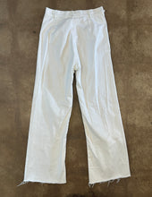 Vintage White Denim High-Waisted Wide Leg Pants|28”