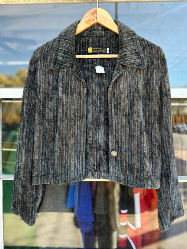 Vintage Margaret Lent Handwovens chenille sweater cardigan jacket- small