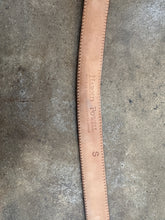 Vintage lizard print black leather belt