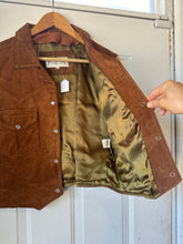 Vintage Brown Suede Vest With Pearl Snap Buttons|S/M