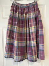 Vintage 80’s Purple Plaid Midi Skirt|S/M