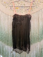 1920’s Black Silk Chiffon Step-In Romper | small