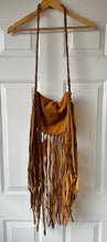Vintage 60’s/70’s Suede Crossbody Purse With Braided Strap + Long Fringe