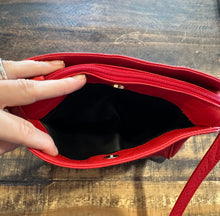 Vintage Red Leather Crossbody Purse