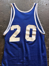 Vintage 70’s Blue Durene Varsity Jersey Tank | Xs/Sm