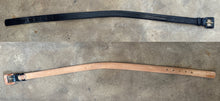 Vintage lizard print black leather belt