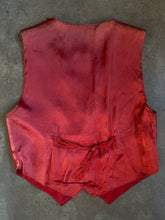 Vintage 90s Mona Mode Red Suede Vest|Medium